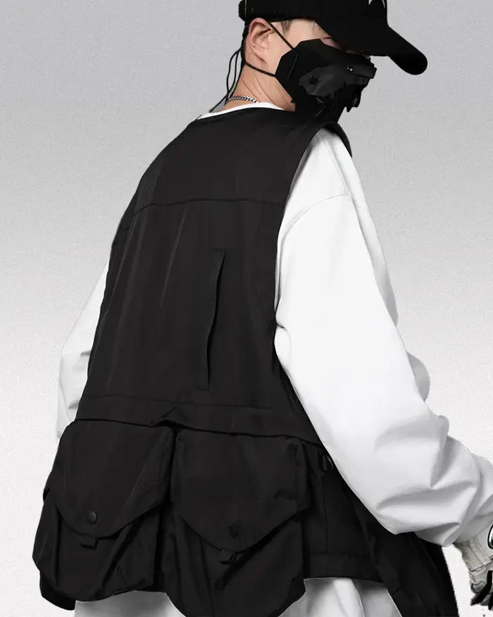 Gilet Urbain Essentiel Tech -  vêtements résistants à l'eau - Gilet Techwear Urbain Léger et Résistant à l'Eau