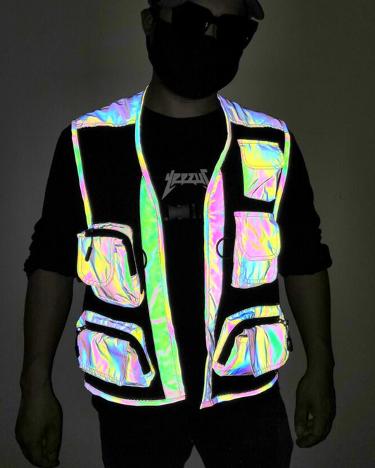 Gilet Utilitaire Réfléchissant Lumineux - gilet - Gilet Utilitaire Réfléchissant pour un Style Urbain