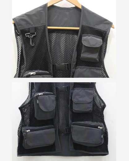 Gilet Utilitaire Réfléchissant Lumineux -  gilet réfléchissant - Gilet Utilitaire Réfléchissant pour un Style Urbain