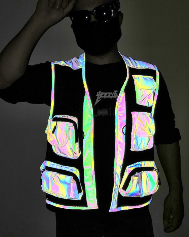 Gilet Utilitaire Réfléchissant Lumineux -  noir - Gilet Utilitaire Réfléchissant pour un Style Urbain