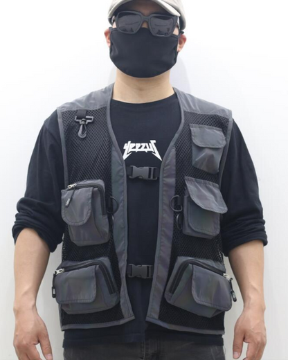 Gilet Utilitaire Réfléchissant Lumineux -  réfléchissant - Gilet Utilitaire Réfléchissant pour un Style Urbain