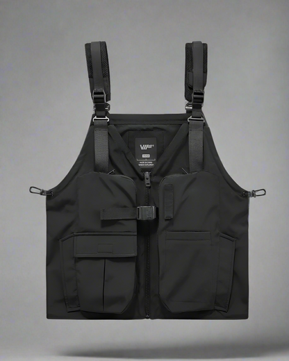 Gilet Utilitaire Toutes Saisons - gilet d'extérieur - Gilet Utilitaire Noir Confortable et Durable