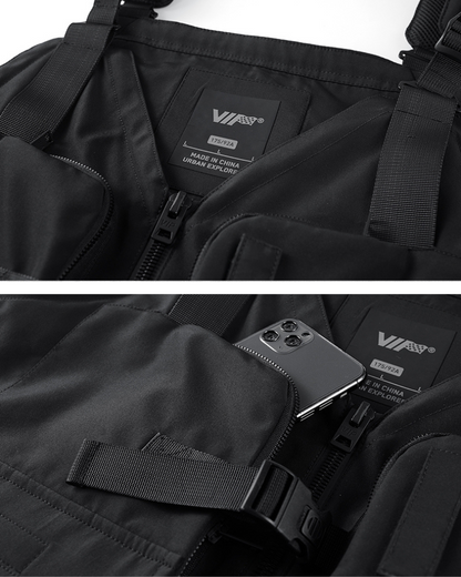 Gilet Utilitaire Toutes Saisons -  taille gilet - Gilet Utilitaire Noir Confortable et Durable