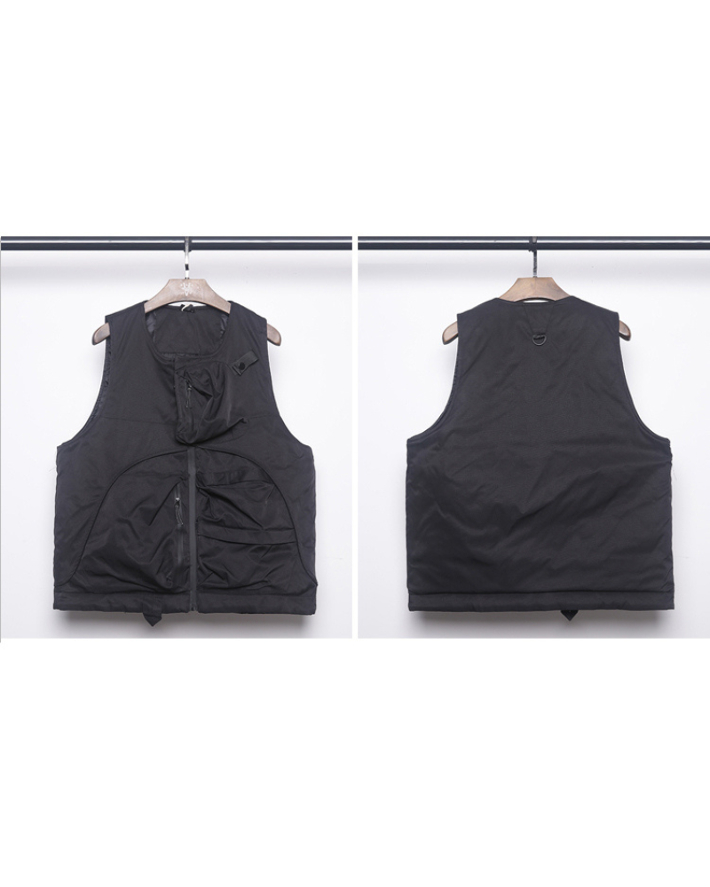 Gilet Utilitaire Ultime d'Hiver -  mode techwear - Gilet d'Hiver Tactique Multifonctionnel avec Poches