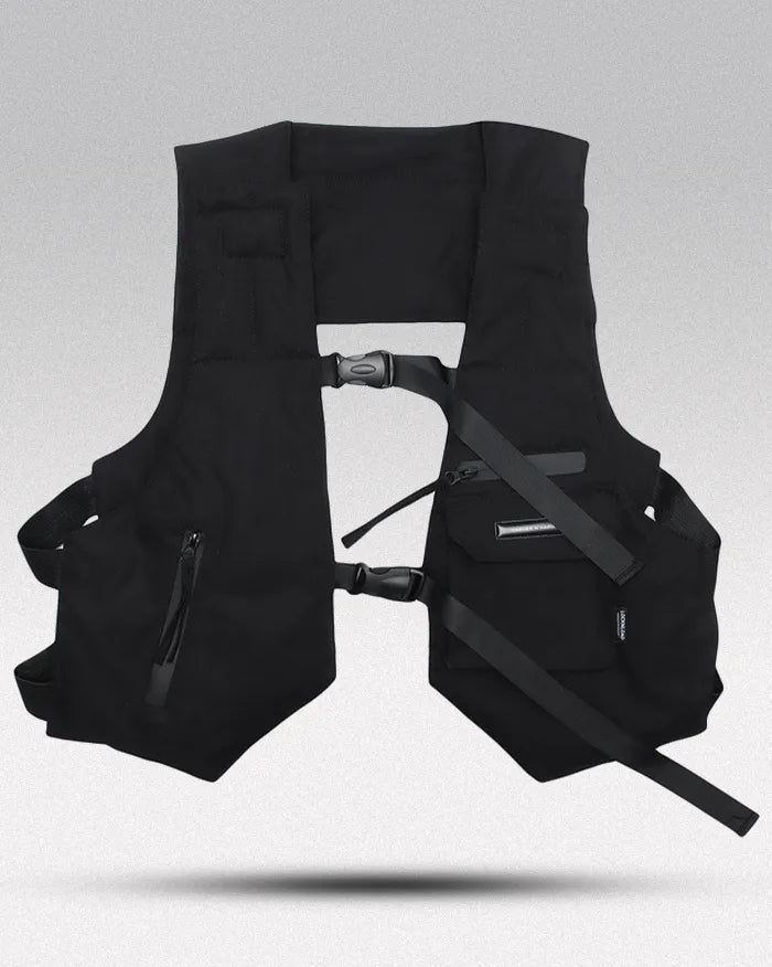 Gilet Utilitaire Urban Techwear - gilet élégant pour sorties - Gilet Utilitaire Urban Techwear Polyvalent et Élégant