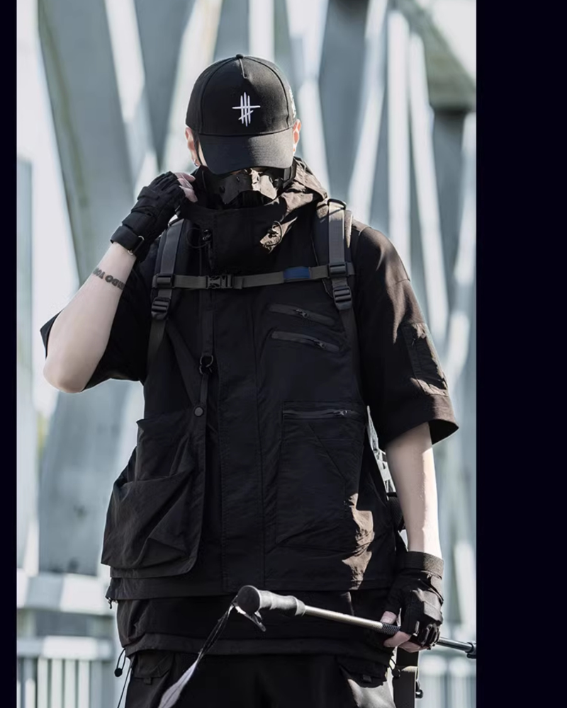 Gilet Utility Tout Temps -  mode techwear - Gilet Utility Tout Temps avec poches pratiques et confort