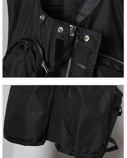 Gilet Zip-Up City Chic -  confortable - Gilet Zip-Up City Chic en noir, confortable et durable