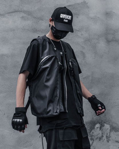 Gilet Zip-Up City Chic -  confortable - Gilet Zip-Up City Chic en noir, confortable et durable