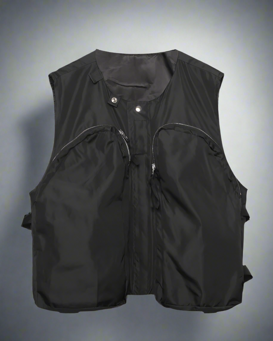 Gilet Zip-Up City Chic -  polyester - Gilet Zip-Up City Chic en noir, confortable et durable