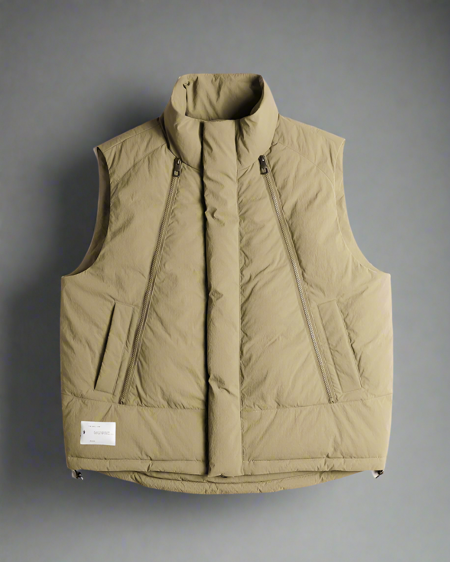 Gilet Zippé en Coton Confortable - gilet d'hiver - Gilet zippé en coton pour un confort stylé tout l'hiver