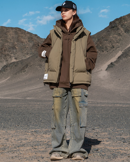 Gilet Zippé en Coton Confortable -  techwear - Gilet zippé en coton pour un confort stylé tout l'hiver