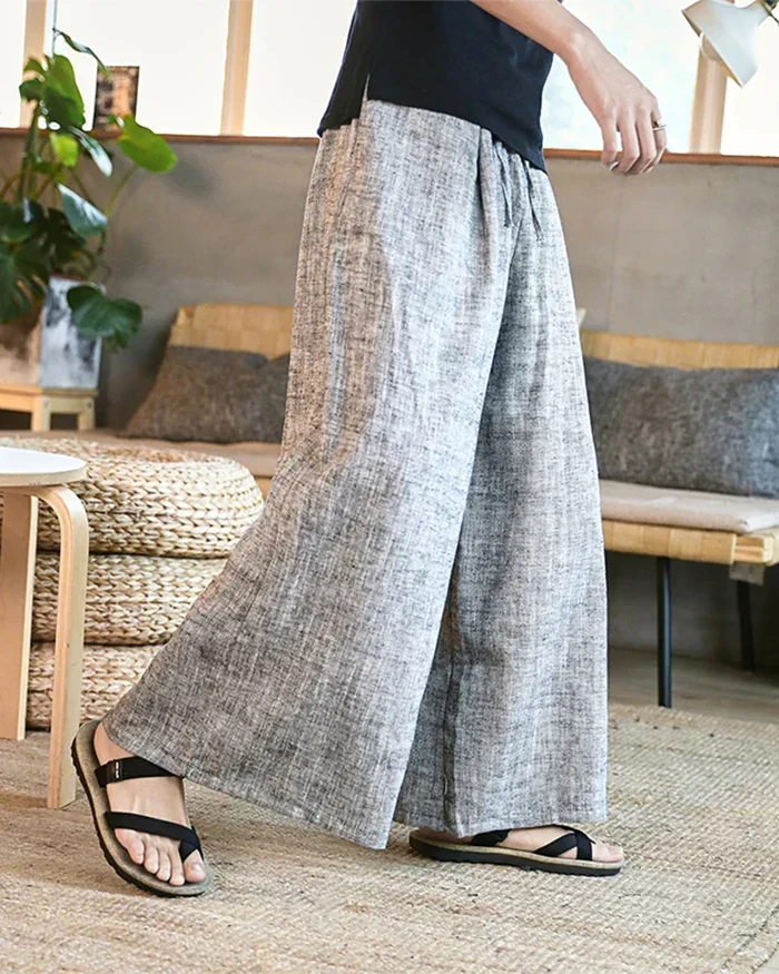 Pantalons Hakama Gris Stylés