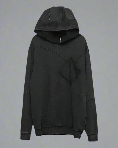 Hoodie en Denim Noir Chic