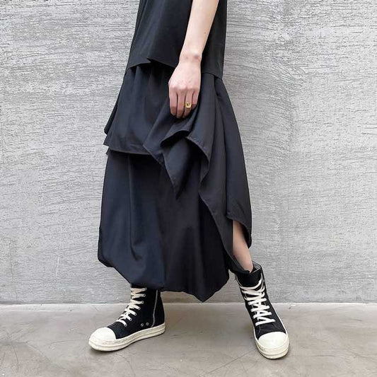 Pantalons Hakama Chic à Jambes Larges