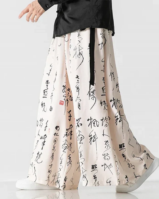 Pantalons Style Hakama Élégants