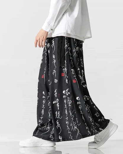Pantalons Style Hakama Élégants