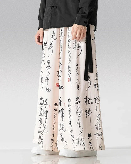 Pantalons Style Hakama Élégants