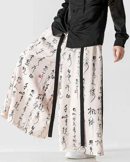 Pantalons Style Hakama Élégants