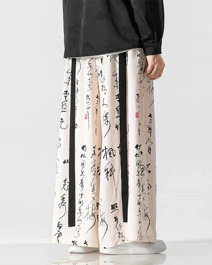 Pantalons Style Hakama Élégants