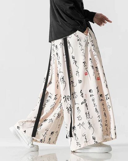 Pantalons Style Hakama Élégants