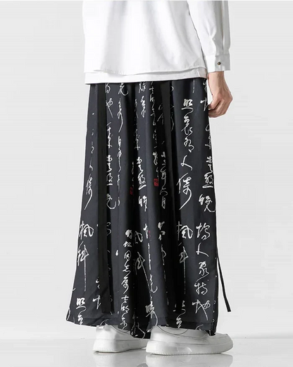 Pantalons Style Hakama Élégants