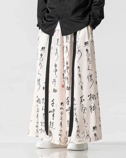 Pantalons Style Hakama Élégants