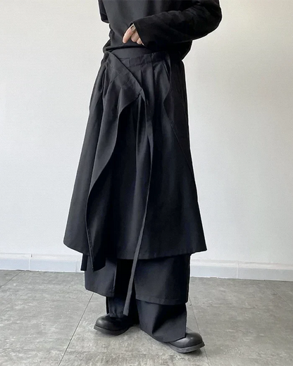 Pantalons Hakama avec Jupe Détachable