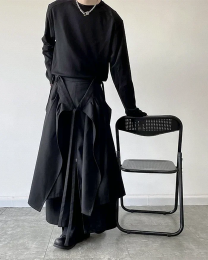 Pantalons Hakama avec Jupe Détachable