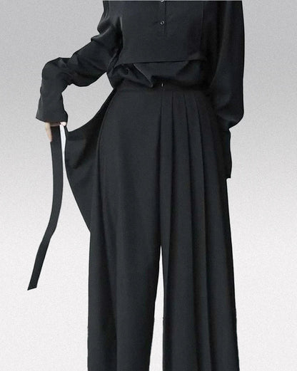 Pantalon Hakama Noir Élégant