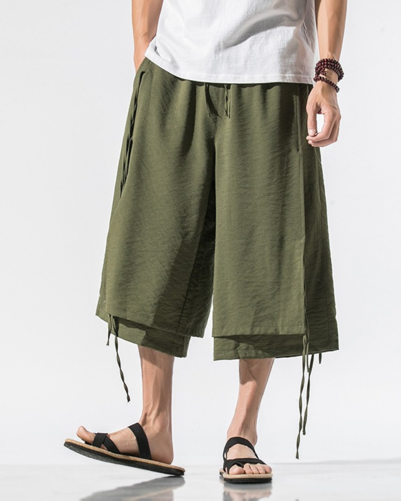 Hakama Urbaine Chic Courte - pantalons hakama - Hakama Urbaine Chic Courte pour un style moderne
