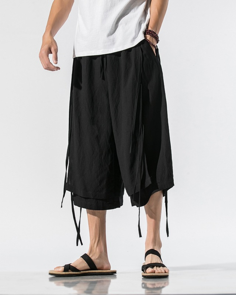 Hakama Urbaine Chic Courte - pantalons hakama - Hakama Urbaine Chic Courte pour un style moderne