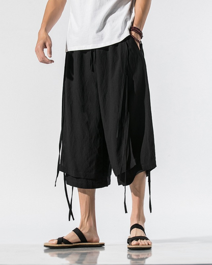 Hakama Urbaine Chic Courte - pantalons hakama - Hakama Urbaine Chic Courte pour un style moderne