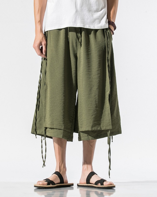 Hakama Urbaine Chic Courte - pantalons techwear - Hakama Urbaine Chic Courte pour un style moderne