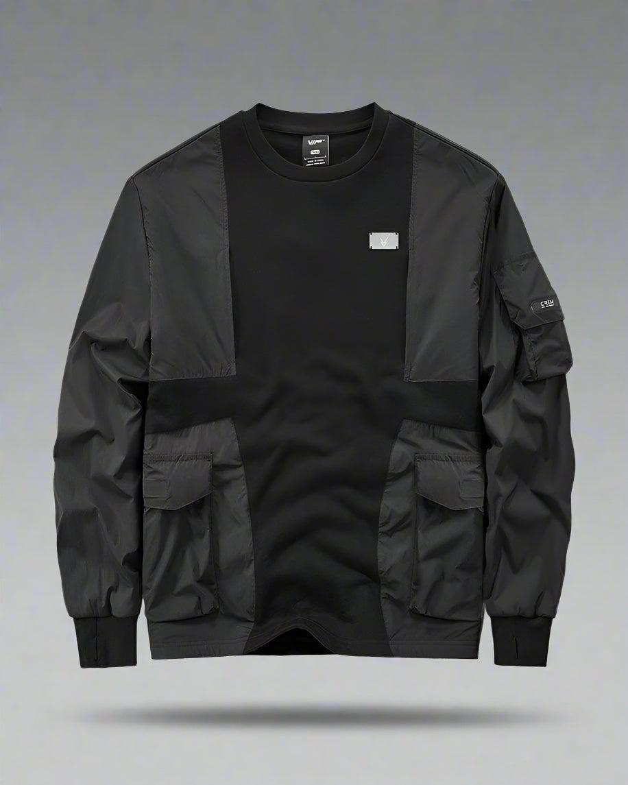 Haut à Capuche Tech Patchwork Dynamique - haut à capuche - Haut à Capuche Techwear Confortable et Stylé