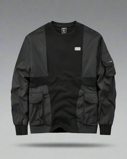 Haut à Capuche Tech Patchwork Dynamique - haut à capuche - Haut à Capuche Techwear Confortable et Stylé