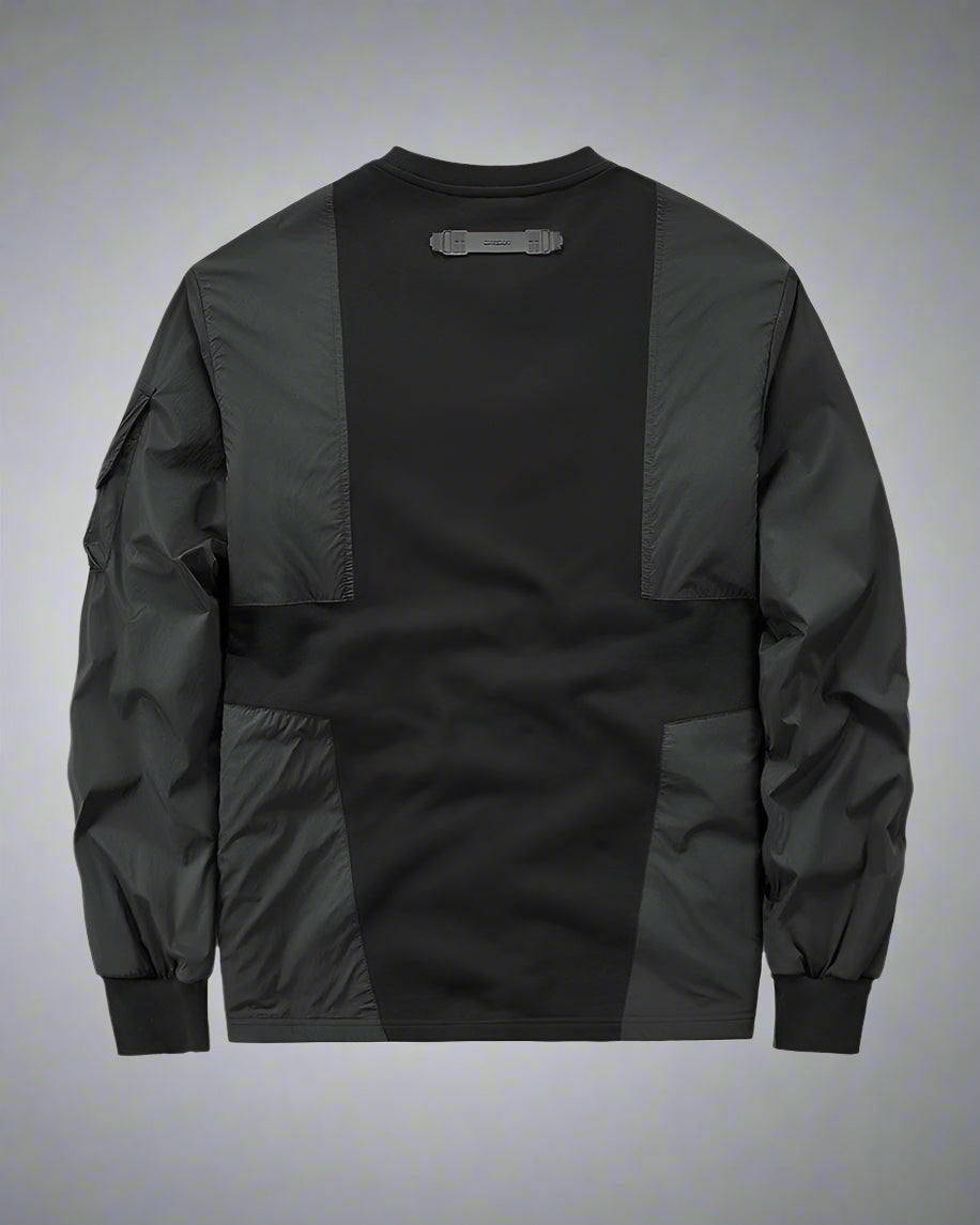 Haut à Capuche Tech Patchwork Dynamique - pull confortable - Haut à Capuche Techwear Confortable et Stylé