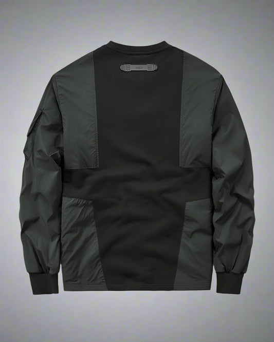 Haut à Capuche Tech Patchwork Dynamique - pull confortable - Haut à Capuche Techwear Confortable et Stylé