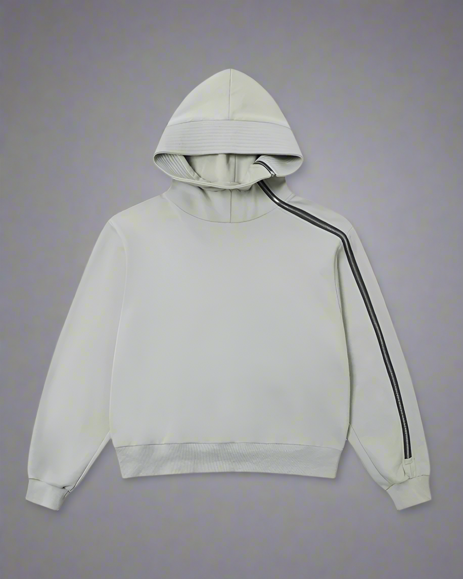 Haut de Sweat à Capuche Zippé Asymétrique - sweat à capuche - Haut de Sweat Zippé Asymétrique et Confortable