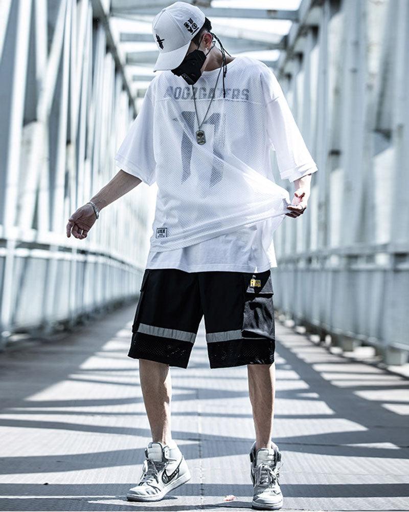 Haut en Maille Chic à Couches -  techwear - Haut en Maille Chic avec Design Futuriste Unique