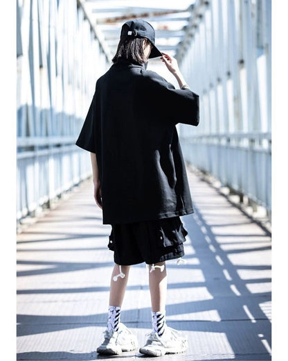 Haut Urbain Chic Col Montant -  vêtements en coton - Haut Urbain Chic Col Montant pour un Style Tendance