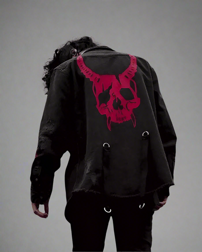 Veste en Jean à Cornes Audacieuse