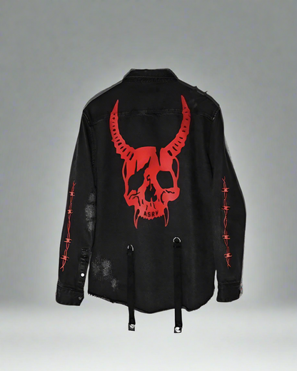 Veste en Jean à Cornes Audacieuse