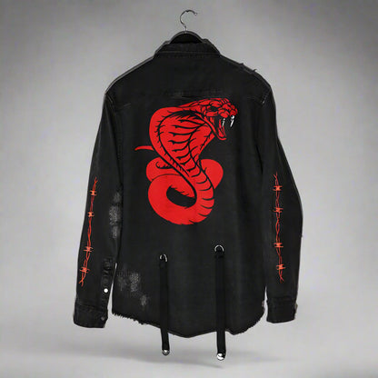 Veste en Jean à Cornes Audacieuse