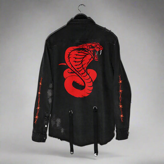 Veste en Jean à Cornes Audacieuse