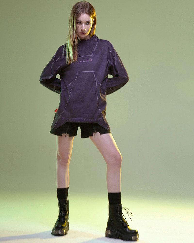 Hoodie 3D Néon Dynamique -  techwear - Hoodie 3D Néon Dynamique en Coton Confortable