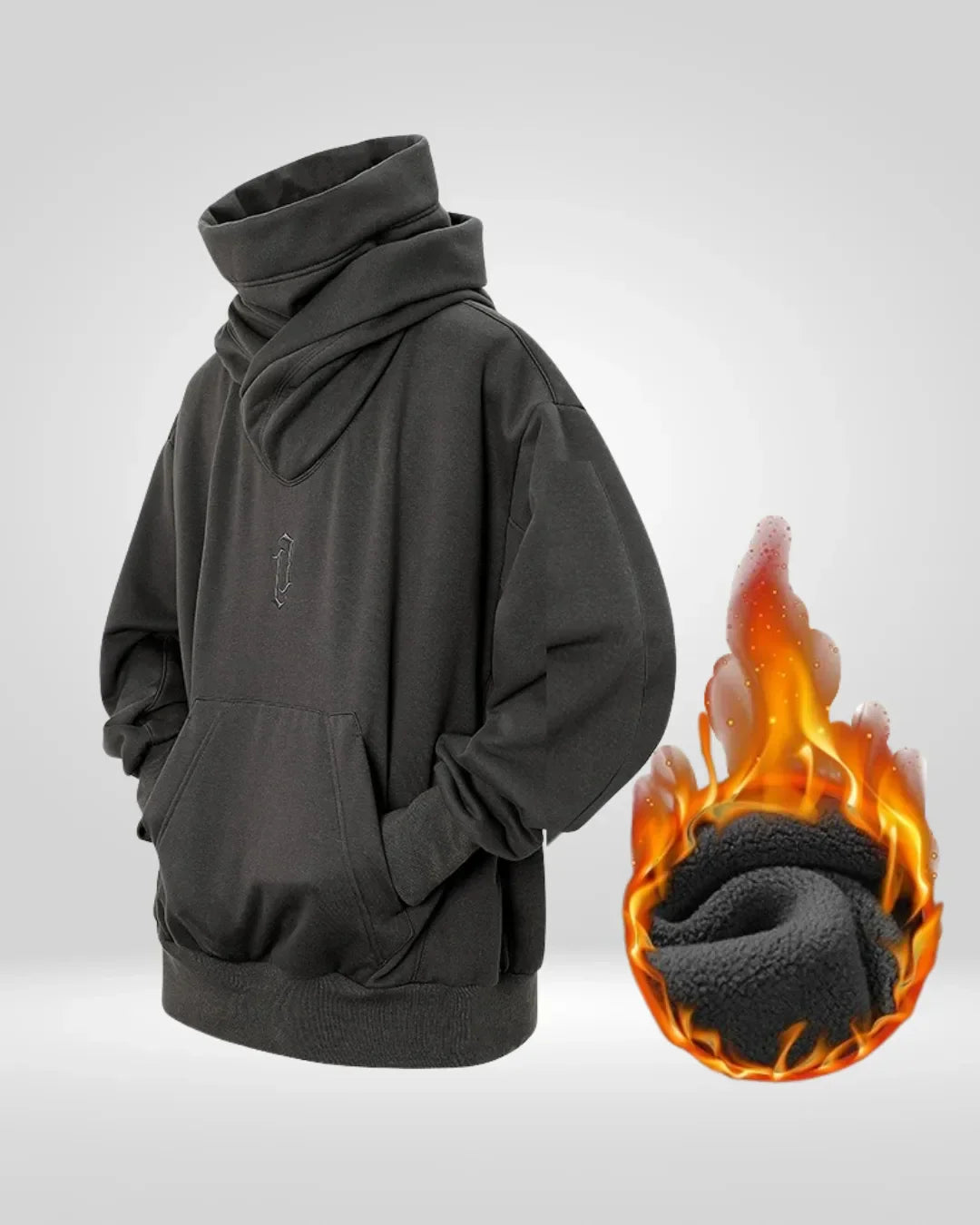 Hoodie Col Roulé Chic et Confortable - hoodie - Hoodie Col Roulé Chic et Confortable pour l'Hiver