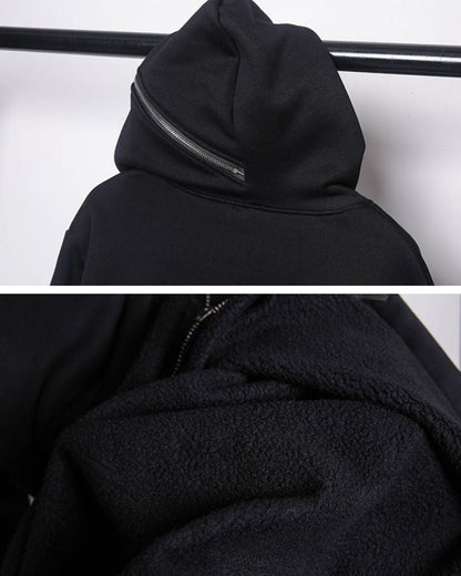 Hoodie à Double Zip Dynamique - design cyberpunk - Hoodie à Double Zip au Style Urbain et Futuriste