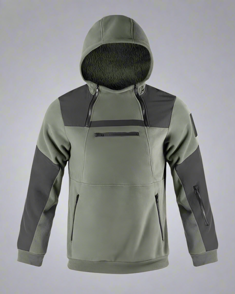 Hoodie en Fleece Prêt pour l'Aventure -  techwear - Hoodie en Fleece Confortable pour Aventures Extérieures