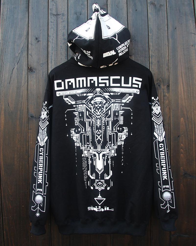 Hoodie Graphique de Motard Révolutionnaire - vêtements urbains futuristes - Hoodie Graphique de Motard au Style Futuriste