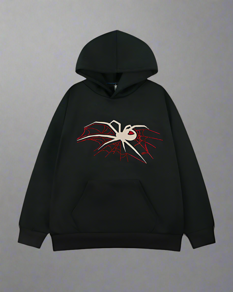 Hoodie Graphique Urbain -  couleurs noir et rouge - Hoodie Graphique Urbain pour un style contemporain